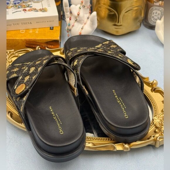 🆕 DONNA KARAN NEW YORK 🧿 NWOB Harisa X-Band Slip On Espadrille Sandal, Sz US 7 - Picture 12 of 15